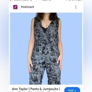 Ann Taylor lightweight, sleeveless jumpsuit
